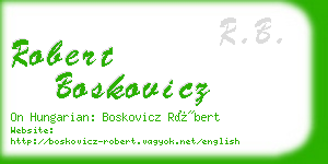 robert boskovicz business card